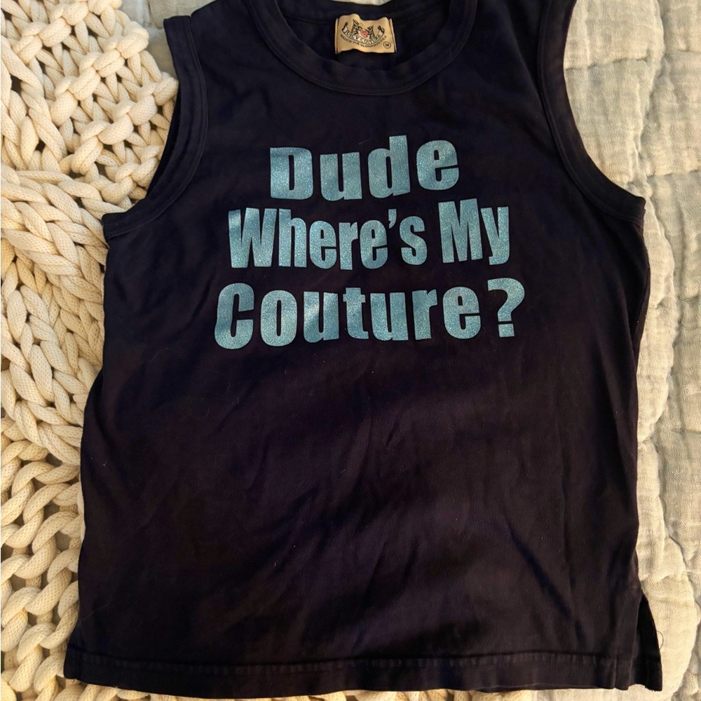 Navy Sleeveless Top - Dude Where's My Couture? Juicy couture
